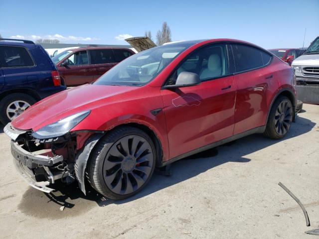 Photo 1 from auction – 2021 TESLA MODEL Y with VIN 5YJYGDEF9MF215953