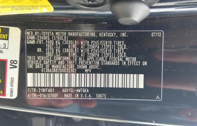 Photo 10 from auction – 2013 TOYOTA VENZA LE with VIN 4T3BA3BB2DU035162