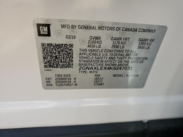Photo 14 from auction – 2019 CHEVROLET EQUINOX LT with VIN 2GNAXLEX4K6247031