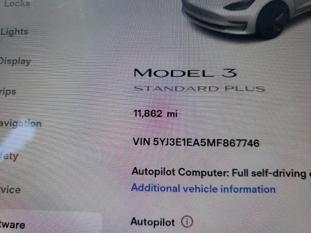Photo 9 from auction – 2021 TESLA 3 with VIN 5YJ3E1EA5MF867746