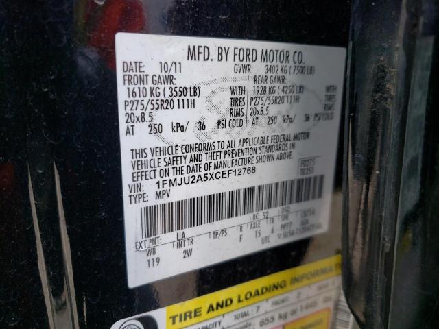 Photo 14 from auction – 2012 FORD EXPEDITION with VIN 1FMJU2A5XCEF12768