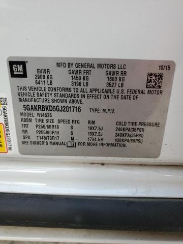 Photo 14 from auction – 2016 BUICK ENCLAVE with VIN 5GAKRBKD5GJ201716