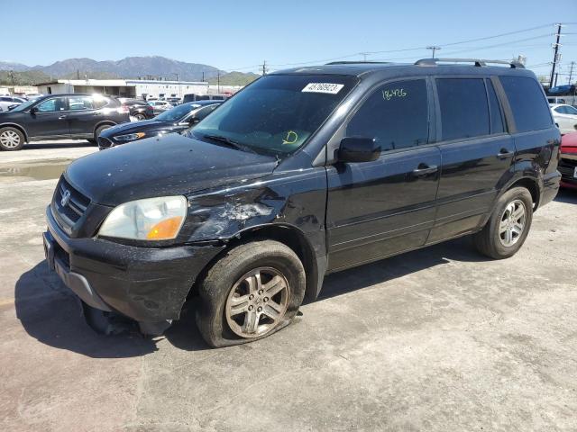 HONDA PILOT EXL 2005 with VIN 5FNYF18525B013736 - Photo from auction