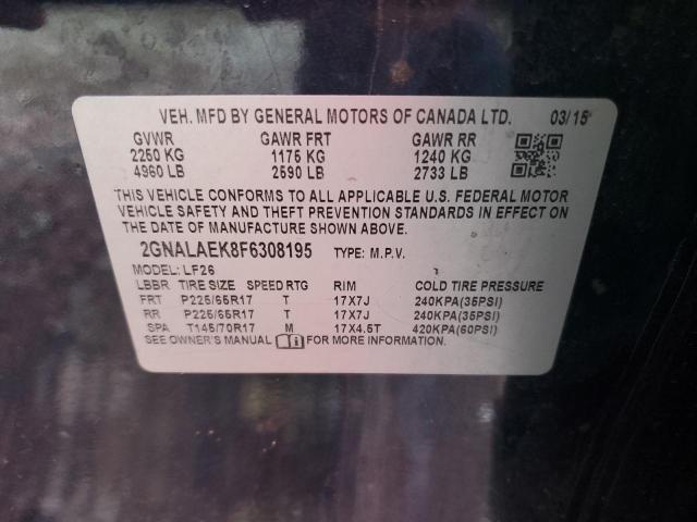 Photo 14 from auction – 2015 CHEVROLET EQUINOX LS with VIN 2GNALAEK8F6308195
