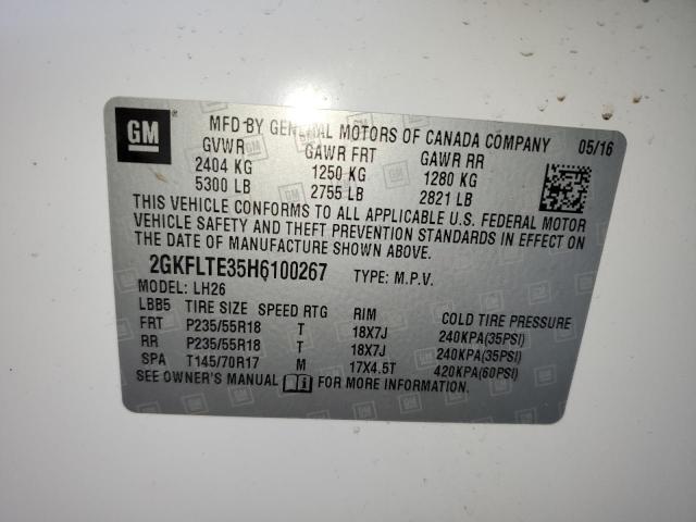 Photo 14 from auction – 2017 GMC TERRAIN SL with VIN 2GKFLTE35H6100267