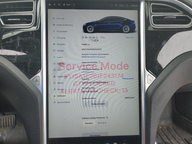 Photo 9 from auction – 2018 TESLA MODEL S with VIN 5YJSA1E26JF243174