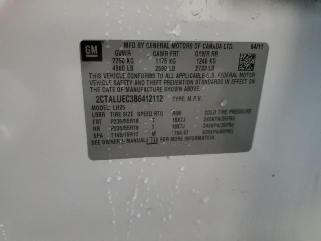 Photo 14 from auction – 2011 GMC TERRAIN SL with VIN 2CTALUEC3B6412112