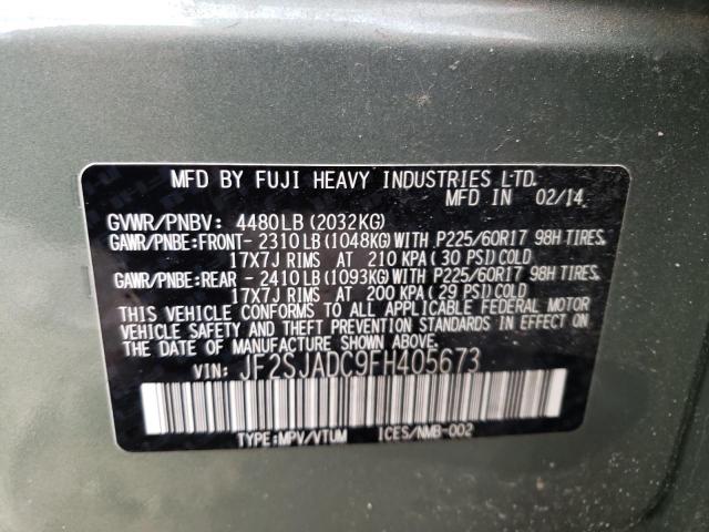 Photo 14 from auction – 2015 SUBARU FORESTER 2 with VIN JF2SJADC9FH405673