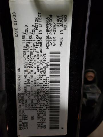 Photo 14 from auction – 2003 TOYOTA HIGHLANDER with VIN JTEHF21A930127771