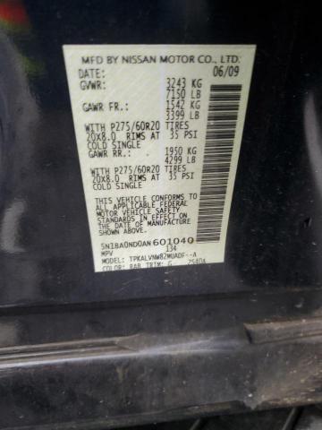 Photo 14 from auction – 2010 NISSAN ARMADA SE with VIN 5N1BA0ND0AN601040