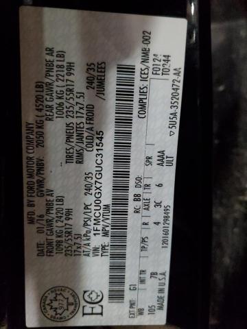 Photo 14 from auction – 2016 FORD ESCAPE SE with VIN 1FMCU0GX7GUC31545