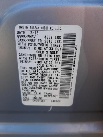 Photo 14 from auction – 2015 NISSAN ROGUE SELE with VIN JN8AS5MT1FW155263