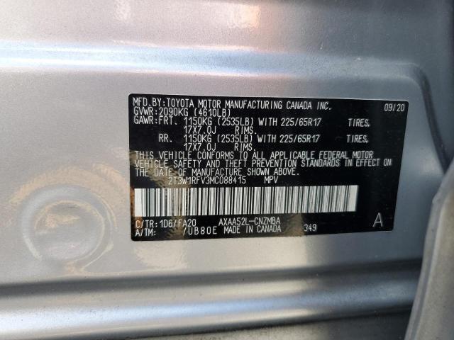 Photo 14 from auction – 2021 TOYOTA RAV4 XLE with VIN 2T3W1RFV3MC088415
