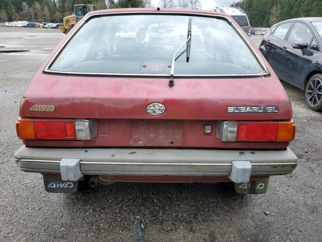 Photo 6 from auction – 1986 SUBARU GL 4WD with VIN JF2AF53B4GE111808