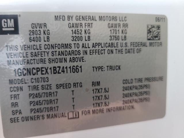 Photo 10 from auction – 2011 CHEVROLET SILVERADO with VIN 1GCNCPEX1BZ411661
