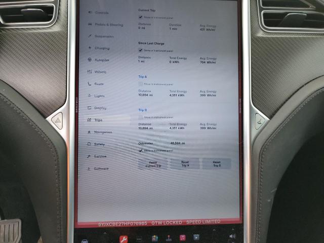 Photo 9 from auction – 2017 TESLA MODEL X with VIN 5YJXCBE27HF076985