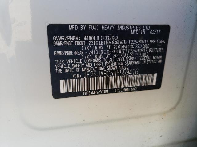 Photo 14 from auction – 2017 SUBARU FORESTER 2 with VIN JF2SJABC5HH559416