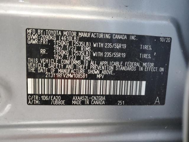 Photo 14 from auction – 2021 TOYOTA RAV4 LIMIT with VIN 2T3Y1RFV2MW108581