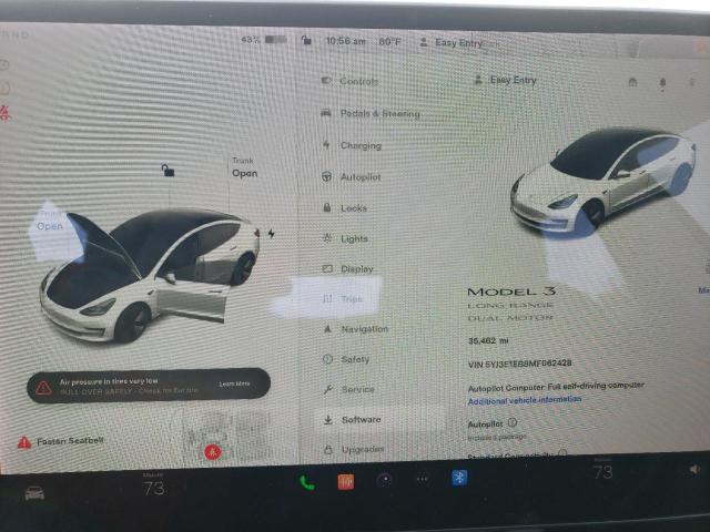 Photo 9 from auction – 2021 TESLA MODEL 3 with VIN 5YJ3E1EB8MF062428