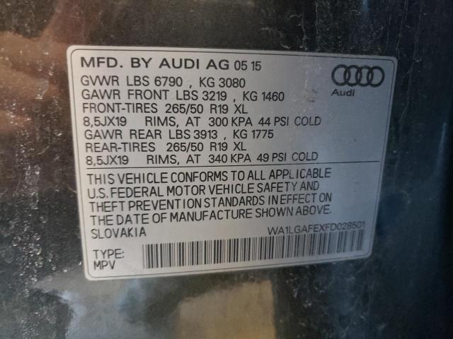 Photo 14 from auction – 2015 AUDI Q7 PREMIUM with VIN WA1LGAFEXFD028501