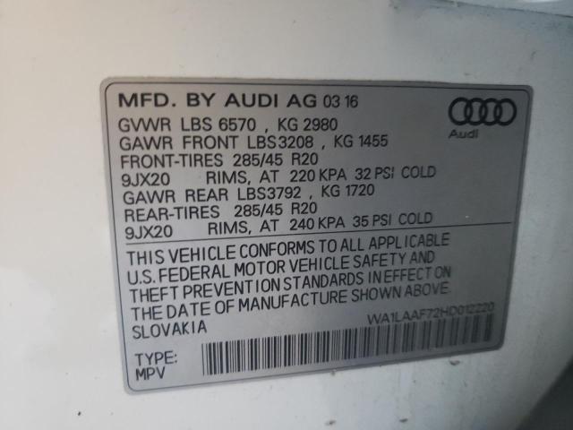 Zdjęcie 14 z aukcji – 2017 AUDI Q7 PREMIUM z VIN WA1LAAF72HD012220