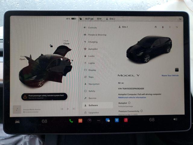 Photo 9 from auction – 2023 TESLA MODEL Y with VIN 7SAYGDEE5PA082426