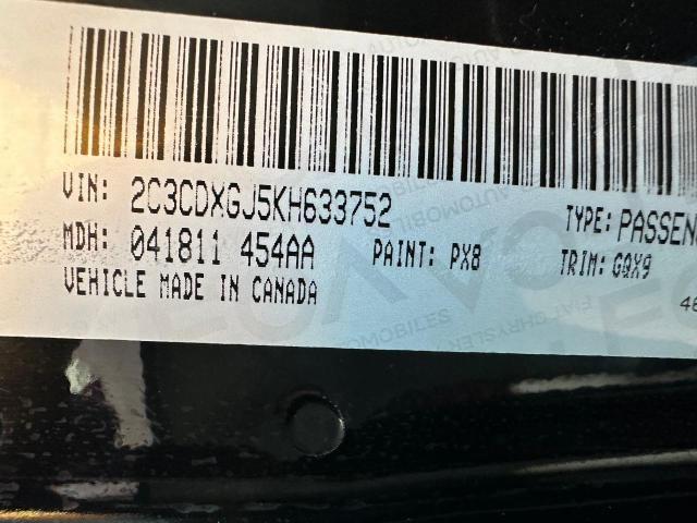 Photo 10 from auction – 2019 DODGE CHARGER SC with VIN 2C3CDXGJ5KH633752
