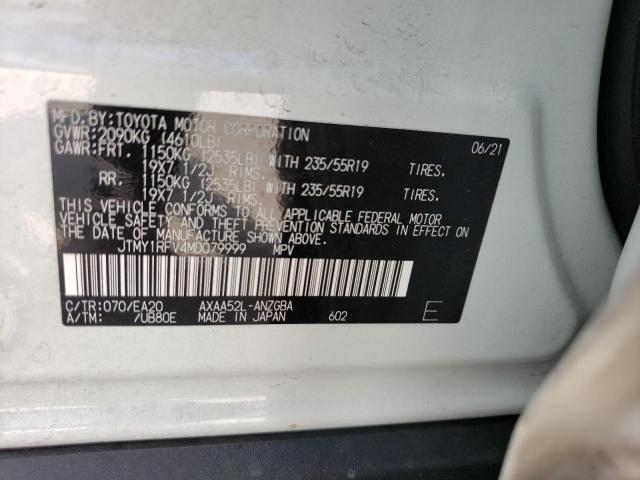 Photo 14 from auction – 2021 TOYOTA RAV4 LIMIT with VIN JTMY1RFV4MD079999