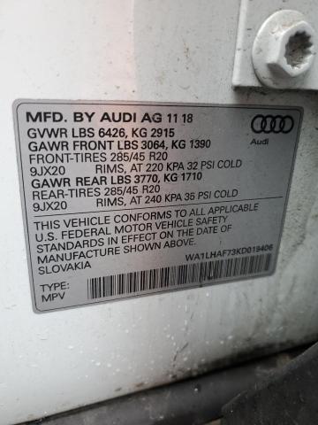 Photo 14 from auction – 2019 AUDI Q7 PREMIUM with VIN WA1LHAF73KD019406