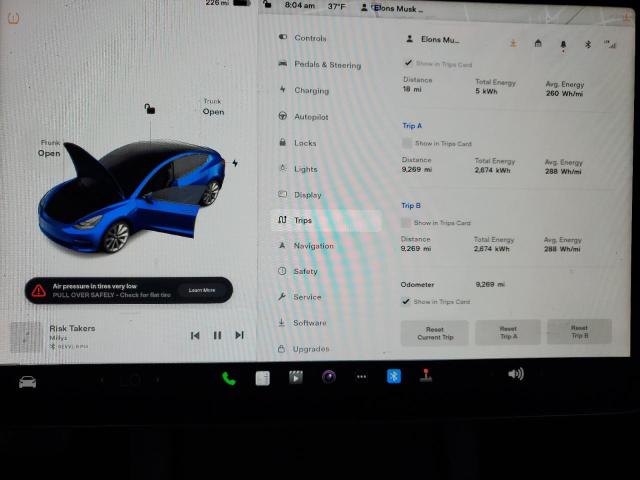 Photo 9 from auction – 2022 TESLA MODEL 3 with VIN 5YJ3E1EA1NF372297