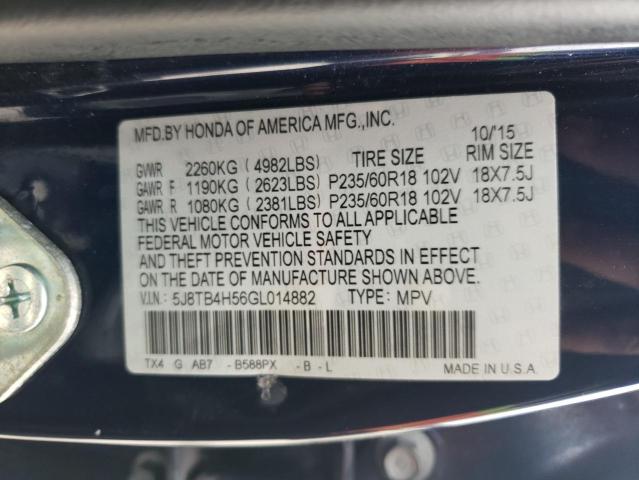 Photo 14 from auction – 2016 ACURA RDX TECHNO with VIN 5J8TB4H56GL014882