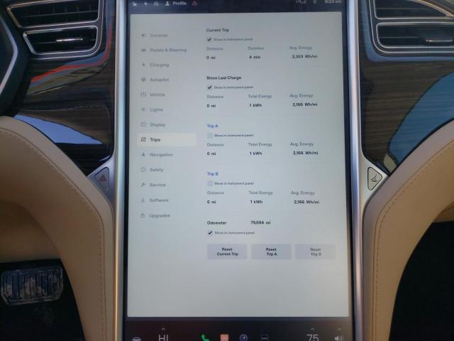 Photo 9 from auction – 2015 TESLA MODEL S 85 with VIN 5YJSA1H28FF100620