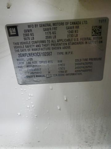 Photo 14 from auction – 2012 CHEVROLET EQUINOX LT with VIN 2GNFLNEK3C6192087