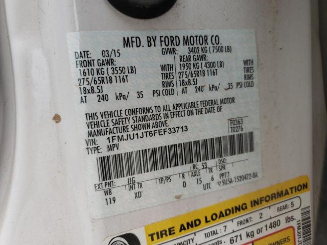 Photo 14 from auction – 2015 FORD EXPEDITION with VIN 1FMJU1JT6FEF33713