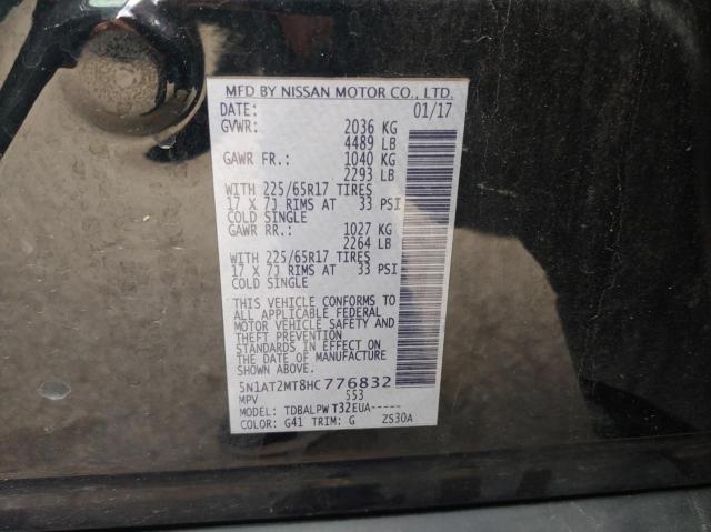 Photo 10 from auction – 2017 NISSAN ROGUE S with VIN 5N1AT2MT8HC776832