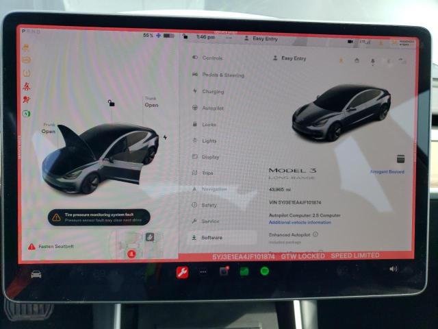 Photo 9 from auction – 2018 TESLA MODEL 3 with VIN 5YJ3E1EA4JF101874