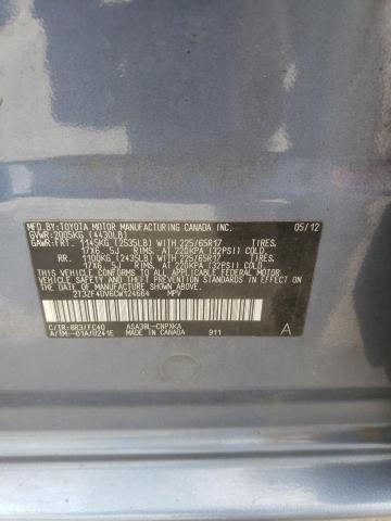 Foto 14 de la subasta – 2012 TOYOTA RAV4 con VIN 2T3ZF4DV6CW124664