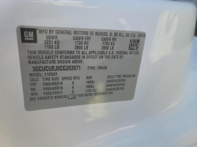 Photo 10 from auction – 2012 CHEVROLET SILVERADO with VIN 3GCUCUEJ5CG263571