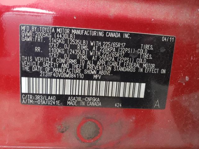 Photo 14 from auction – 2011 TOYOTA RAV4 LIMIT with VIN 2T3YF4DV0BW084110