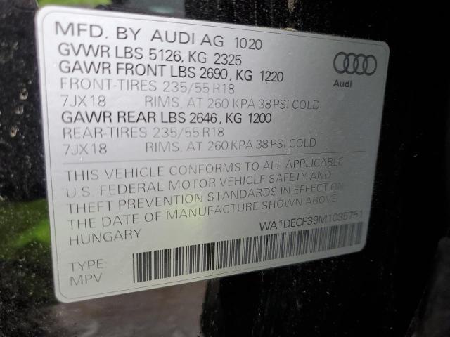 Photo 14 from auction – 2021 AUDI Q3 PREMIUM with VIN WA1DECF39M1035751
