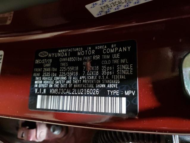 Photo 14 from auction – 2020 HYUNDAI TUCSON LIM with VIN KM8J3CAL2LU216026