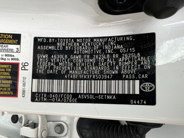 Photo 10 from auction – 2015 TOYOTA CAMRY LE with VIN 4T4BF1FKXFR503947