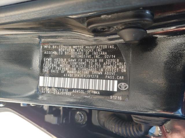 Photo 10 from auction – 2014 TOYOTA CAMRY L with VIN 4T4BF1FK3ER391278