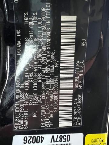 Photo 10 from auction – 2014 TOYOTA SIENNA XLE with VIN 5TDDK3DC1ES080141