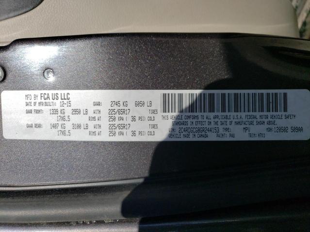 Photo 14 from auction – 2016 DODGE GRAND CARA with VIN 2C4RDGCG8GR244153