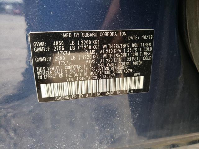 Photo 14 from auction – 2020 SUBARU OUTBACK PR with VIN 4S4BTACC9L3132877