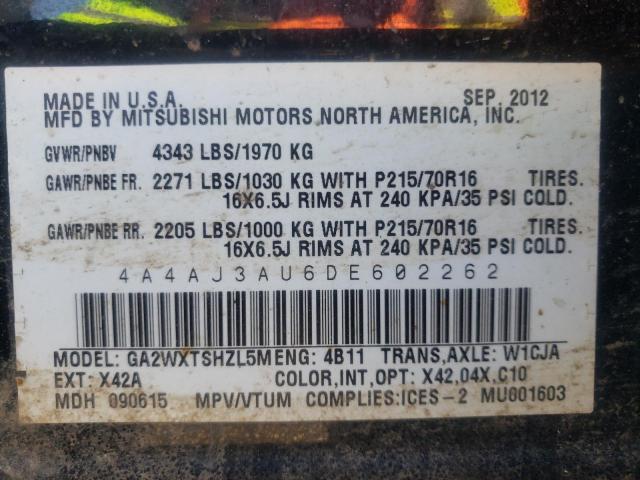 Photo 14 from auction – 2013 MITSUBISHI RVR SE with VIN 4A4AJ3AU6DE602262