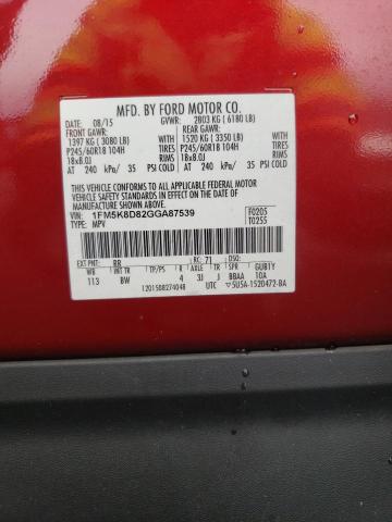 Photo 14 from auction – 2016 FORD EXPLORER X with VIN 1FM5K8D82GGA87539