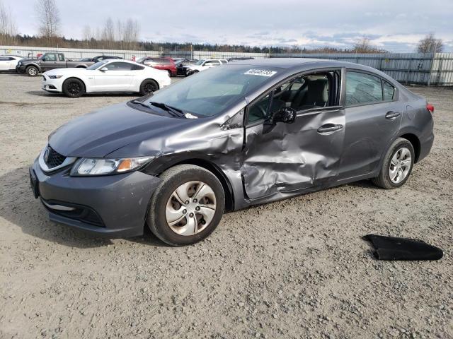 HONDA CIVIC LX 2013 with VIN 19XFB2F57DE252635 - Photo from auction