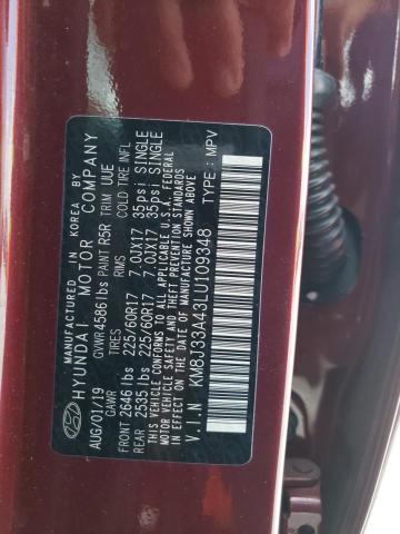 Photo 14 from auction – 2020 HYUNDAI TUCSON LIM with VIN KM8J33A43LU109348